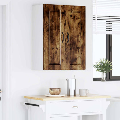 vidaXL Wall Cabinet PORTO 2 pcs Smoked Oak Engineered Wood