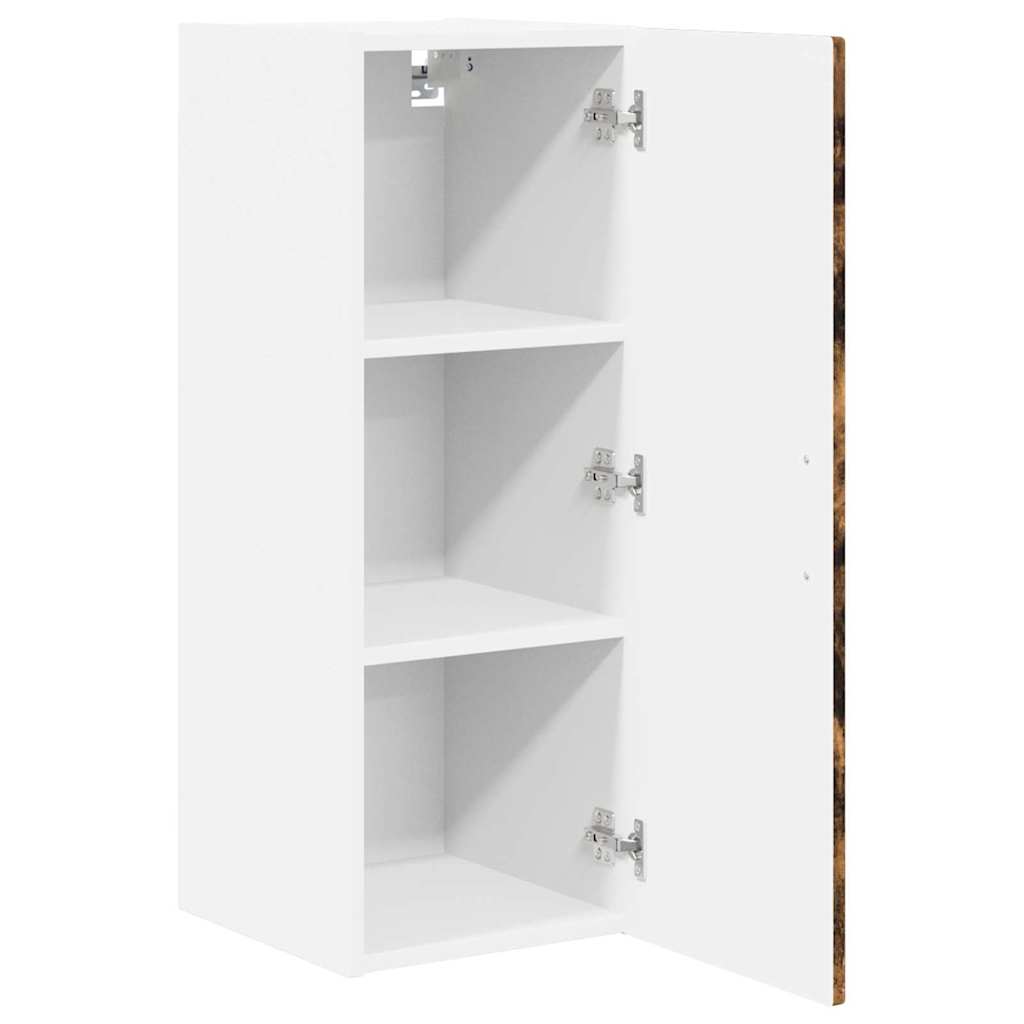 vidaXL Wall Cabinet PORTO 2 pcs Smoked Oak 30 x 31 x 80 cm