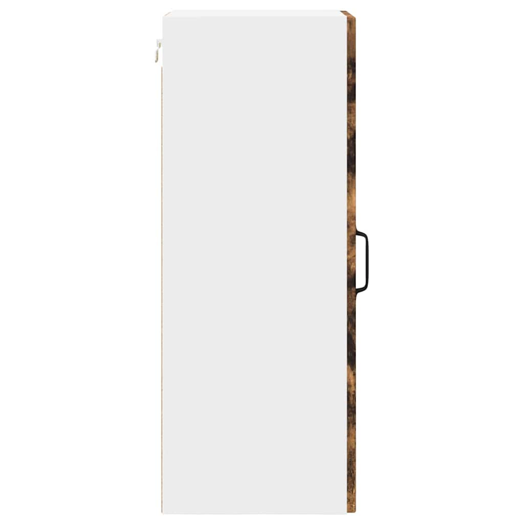 vidaXL Wall Cabinet PORTO 2 pcs Smoked Oak 30 x 31 x 80 cm