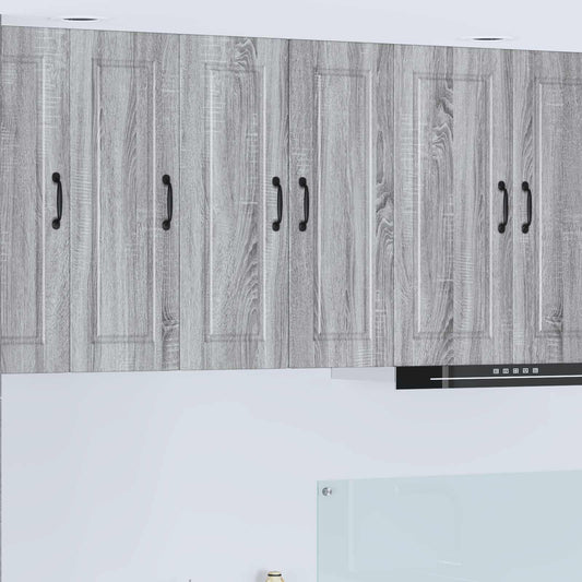 vidaXL Wall Cabinet PORTO Grey Sonoma 30 x 31 x 80 cm Engineered Wood