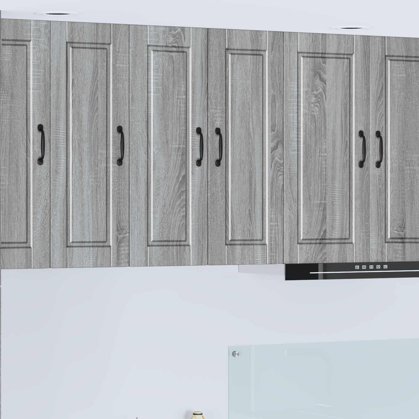 vidaXL Wall Cabinet PORTO 2 pcs Grey Sonoma 30 x 31 x 80 cm