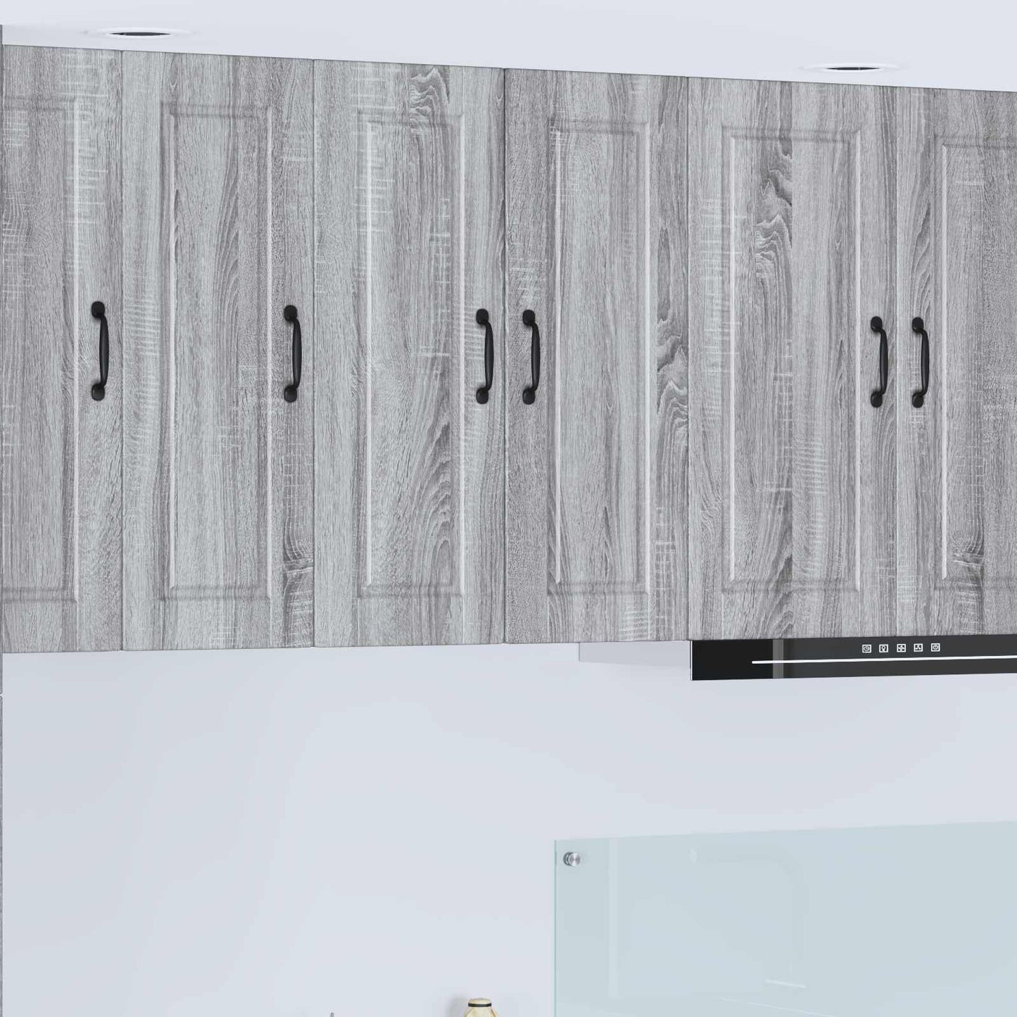 vidaXL Wall Cabinet PORTO 2 pcs Grey Sonoma 30 x 31 x 80 cm