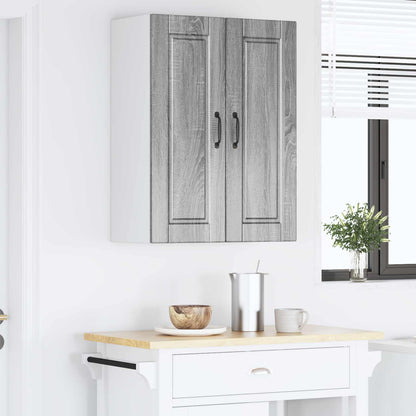 vidaXL Wall Cabinet PORTO 2 pcs Grey Sonoma 30 x 31 x 80 cm