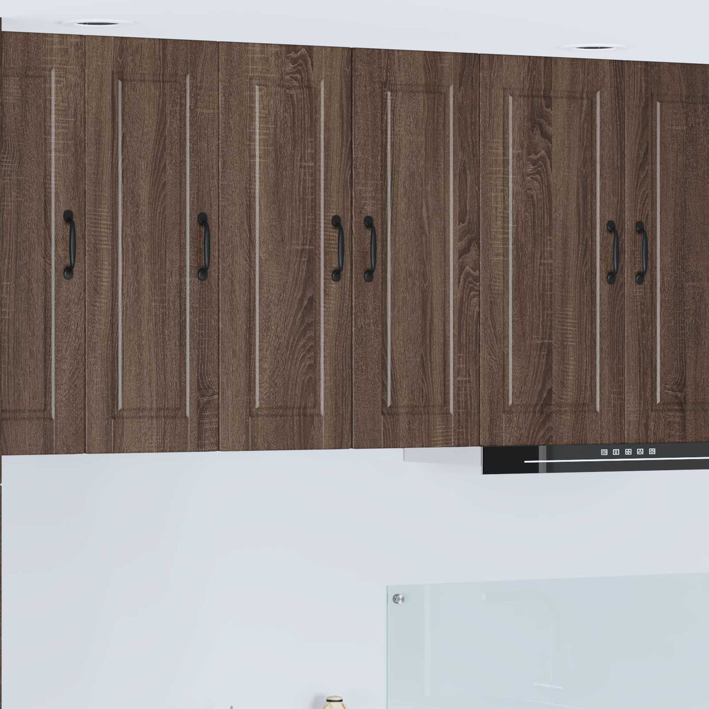 vidaXL Wall Cabinet PORTO Brown Oak 30 x 31 x 80 cm Engineered Wood