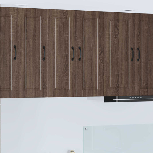 vidaXL Wall Cabinet PORTO Brown Oak 30 x 31 x 80 cm Engineered Wood