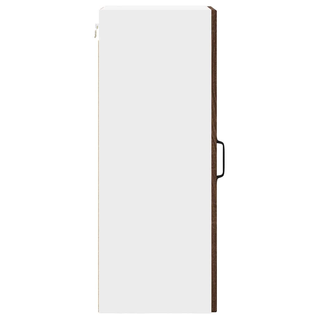 vidaXL Wall Cabinet PORTO 2 pcs Brown Oak 30 x 31 x 80 cm