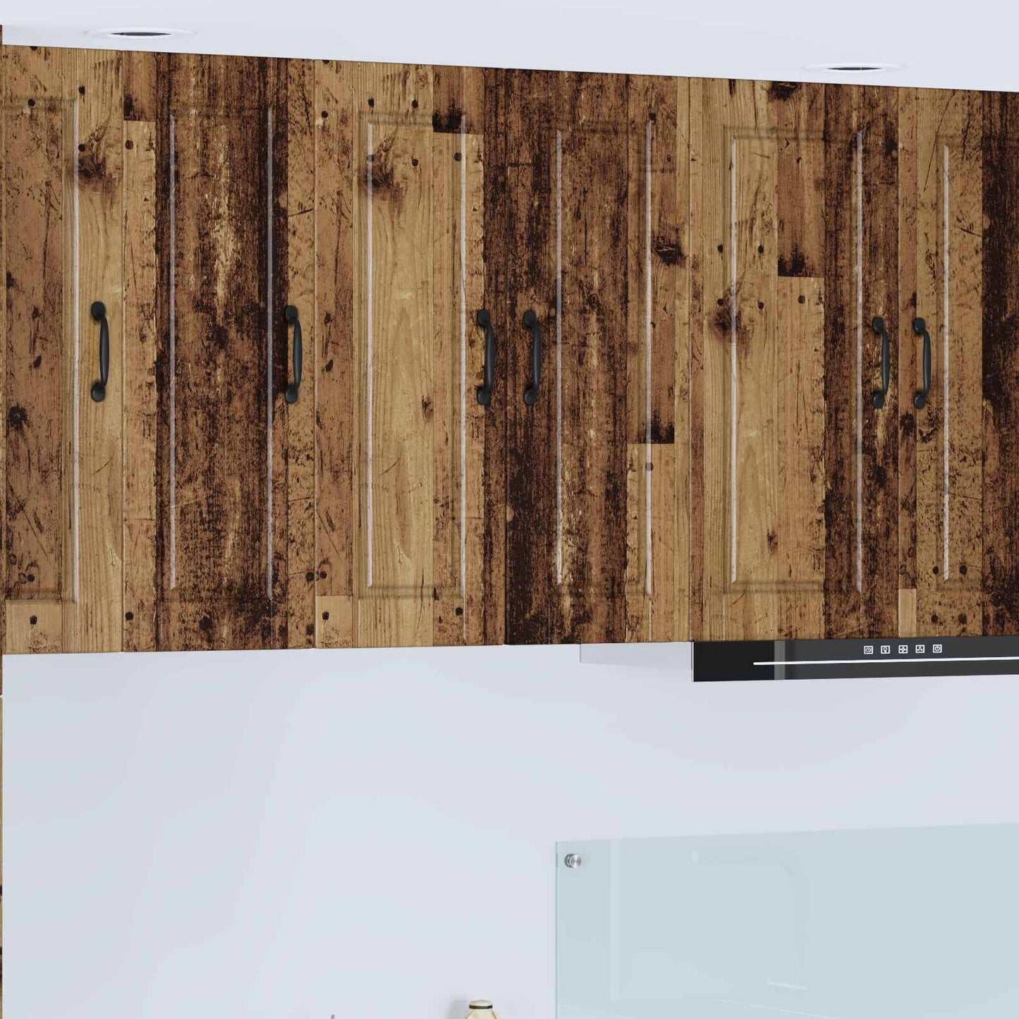 vidaXL Wall Cabinet PORTO Old Wood 30 x 31 x 80 cm Engineered Wood