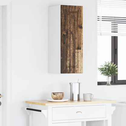 vidaXL Wall Cabinet PORTO Old Wood 30 x 31 x 80 cm Engineered Wood