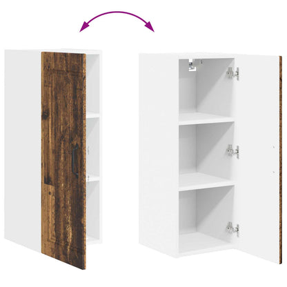 vidaXL Wall Cabinet PORTO Old Wood 30 x 31 x 80 cm Engineered Wood