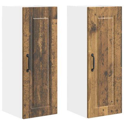 vidaXL Wall Cabinet PORTO 2 pcs Old Wood 30 x 31 x 80 cm