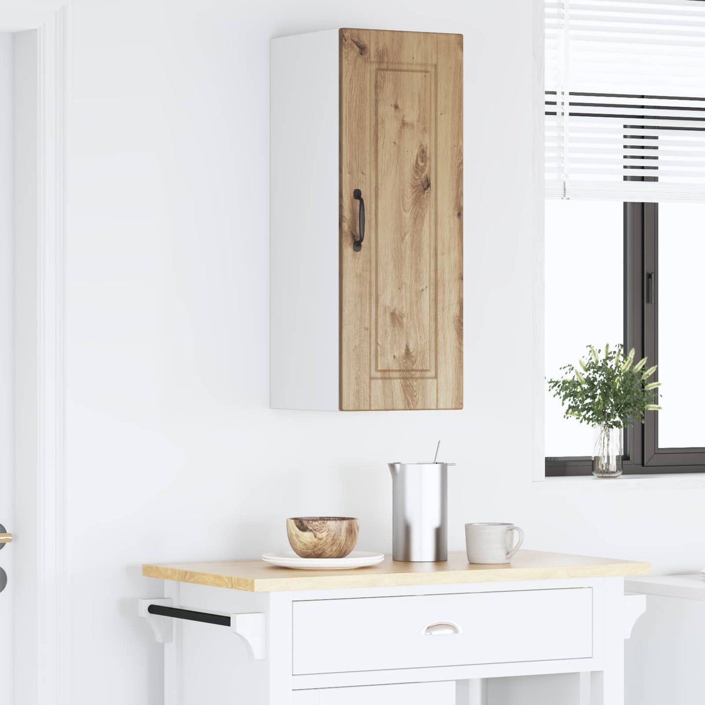 vidaXL Wall Cabinet PORTO Artisan Oak 30 x 31 x 80 cm Engineered Wood