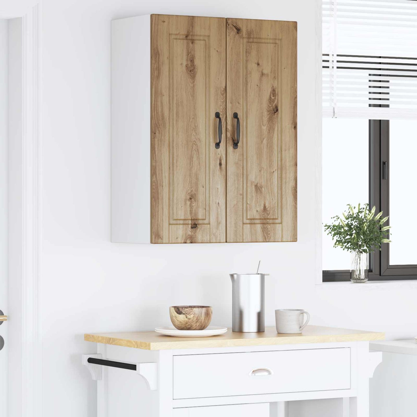 vidaXL Wall Cabinet PORTO 2 pcs Artisan Oak Engineered Wood