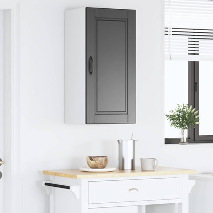 vidaXL Wall Cabinet PORTO Black 40 x 31 x 80 cm Engineered Wood