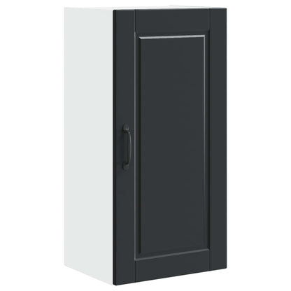 vidaXL Wall Cabinet PORTO Black 40 x 31 x 80 cm Engineered Wood
