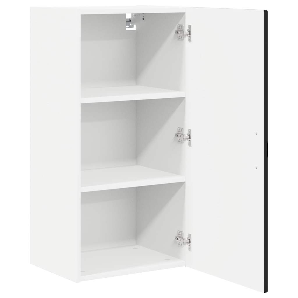 vidaXL Wall Cabinet PORTO Black 40 x 31 x 80 cm Engineered Wood