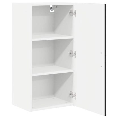 vidaXL Wall Cabinet PORTO Black 40 x 31 x 80 cm Engineered Wood