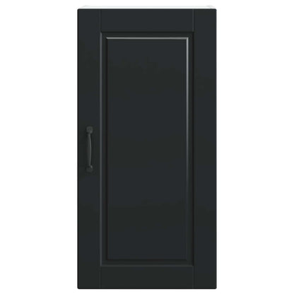 vidaXL Wall Cabinet PORTO Black 40 x 31 x 80 cm Engineered Wood