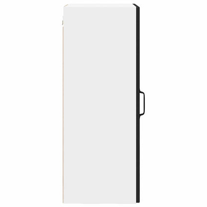 vidaXL Wall Cabinet PORTO Black 40 x 31 x 80 cm Engineered Wood