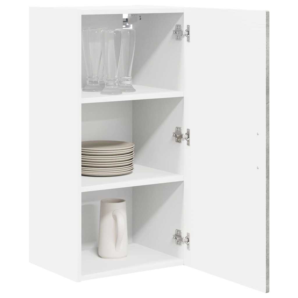 vidaXL Wall Cabinet PORTO Concrete Grey 40 x 31 x 80 cm