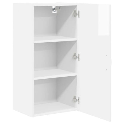 vidaXL Wall Cabinet PORTO High Gloss White 40 x 31 x 80 cm