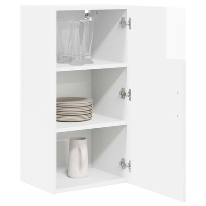 vidaXL Wall Cabinet PORTO High Gloss White 40 x 31 x 80 cm