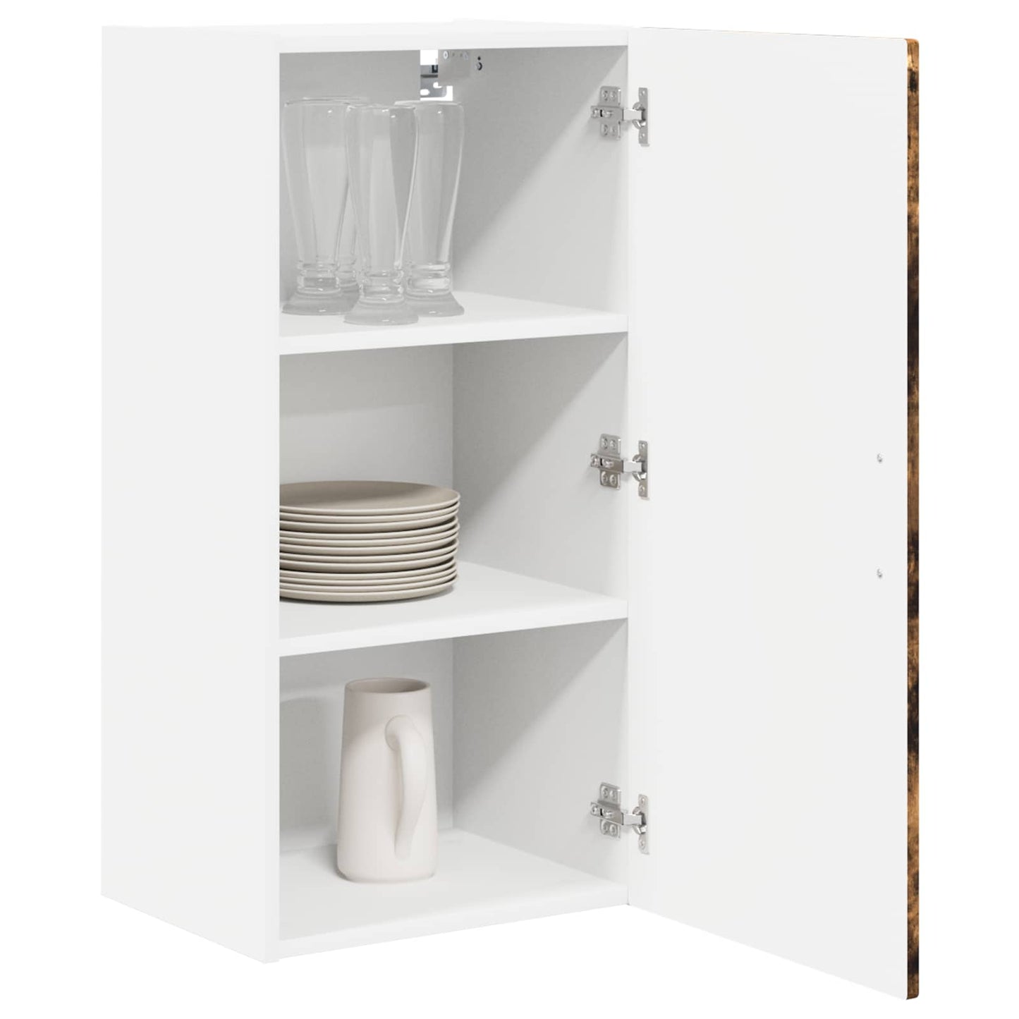vidaXL Wall Cabinet PORTO Smoked Oak 40 x 31 x 80 cm Engineered Wood