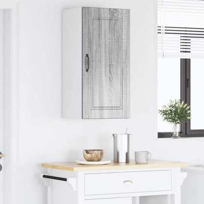 vidaXL Wall Cabinet PORTO Grey Sonoma 40 x 31 x 80 cm Engineered Wood