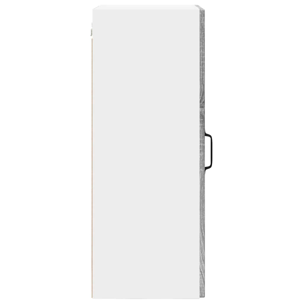 vidaXL Wall Cabinet PORTO Grey Sonoma 40 x 31 x 80 cm Engineered Wood