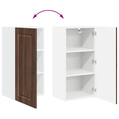 vidaXL Wall Cabinet PORTO Brown Oak 40 x 31 x 80 cm Engineered Wood