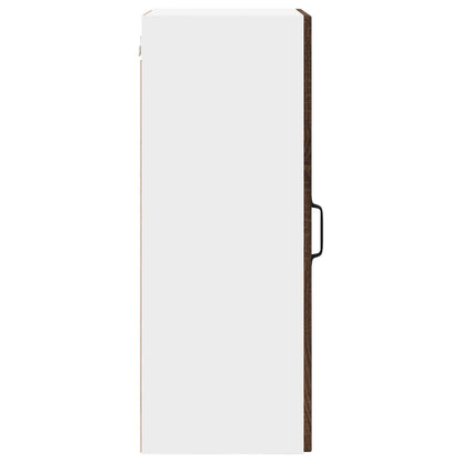 vidaXL Wall Cabinet PORTO Brown Oak 40 x 31 x 80 cm Engineered Wood