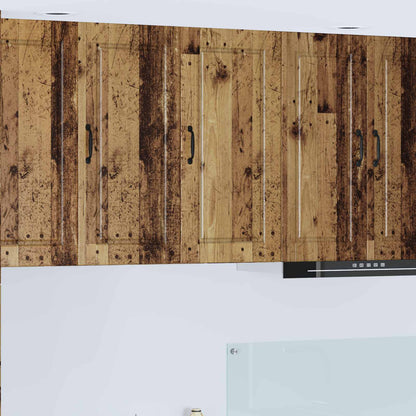 vidaXL Wall Cabinet PORTO Old Wood 40 x 31 x 80 cm Engineered Wood