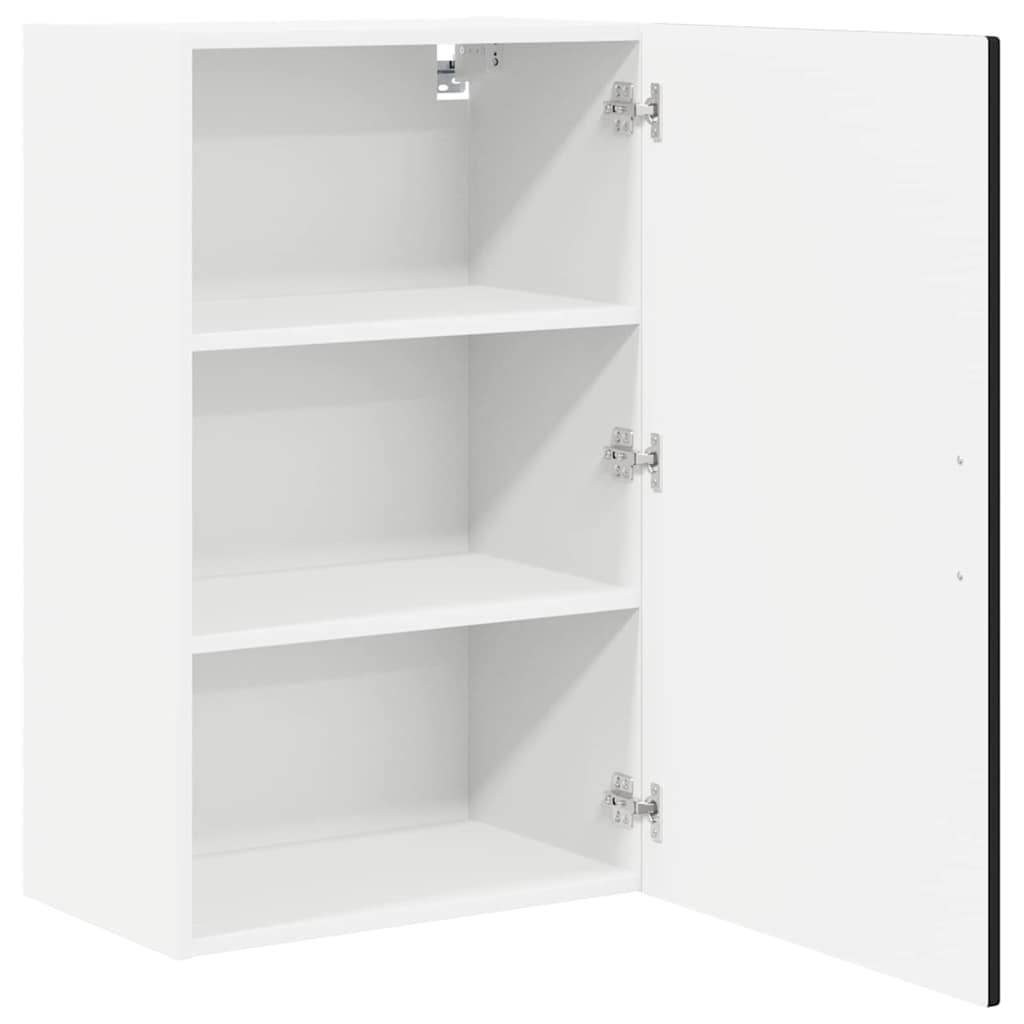 vidaXL Wall Cabinet PORTO Black 50 x 31 x 80 cm Engineered Wood