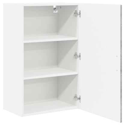 vidaXL Wall Cabinet PORTO Concrete Grey 50 x 31 x 80 cm