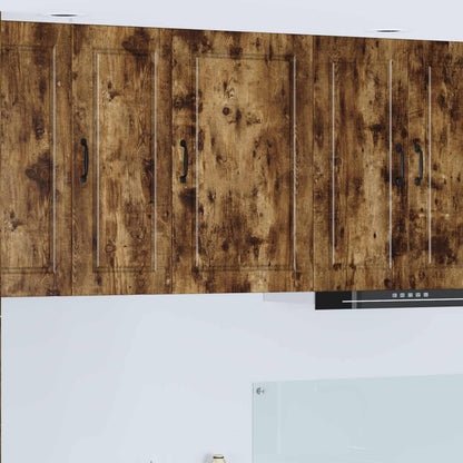 vidaXL Wall Cabinet PORTO Smoked Oak 50 x 31 x 80 cm Engineered Wood