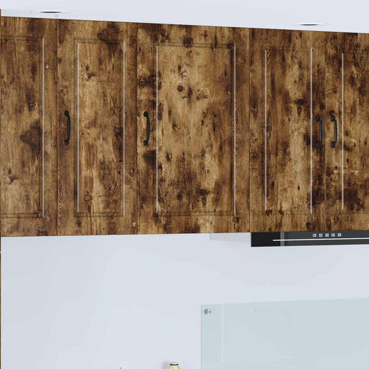 vidaXL Wall Cabinet PORTO Smoked Oak 50 x 31 x 80 cm Engineered Wood