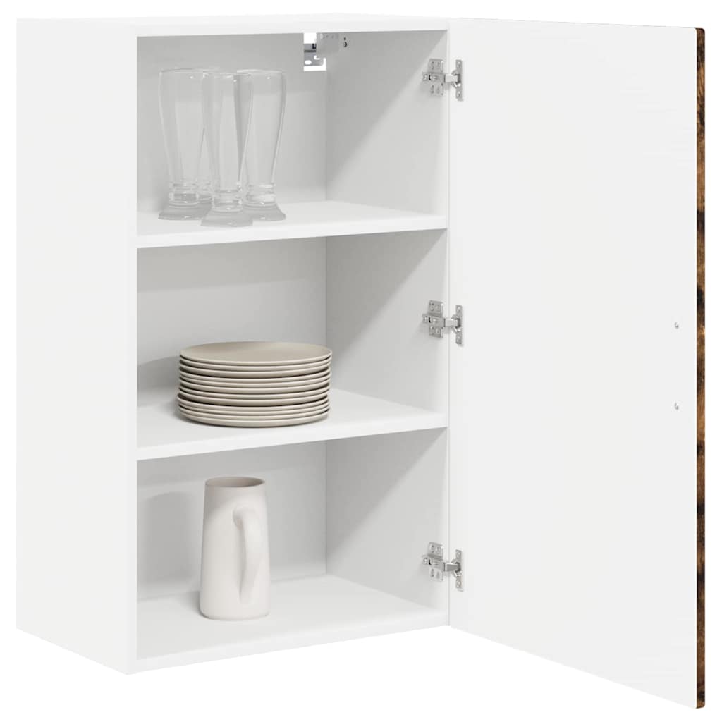 vidaXL Wall Cabinet PORTO Smoked Oak 50 x 31 x 80 cm Engineered Wood