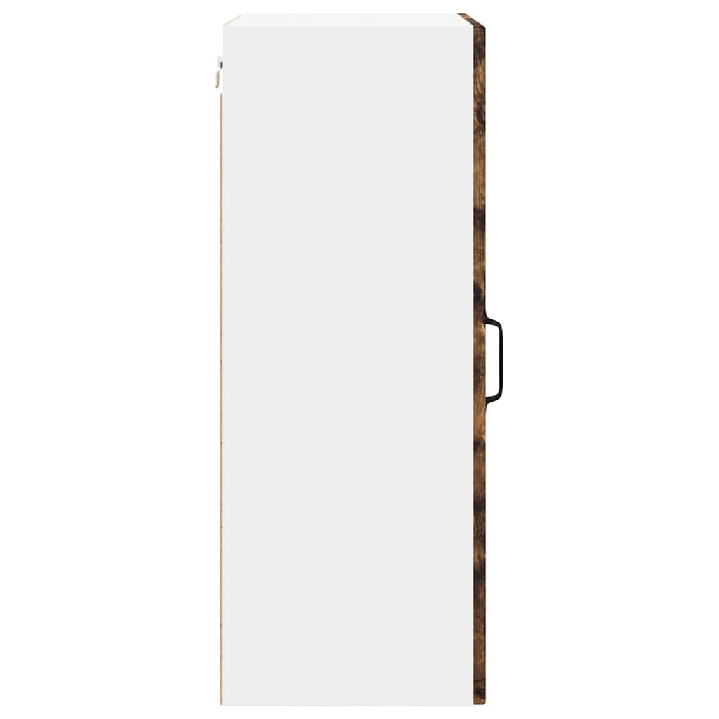 vidaXL Wall Cabinet PORTO Smoked Oak 50 x 31 x 80 cm Engineered Wood