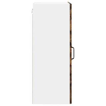 vidaXL Wall Cabinet PORTO Smoked Oak 50 x 31 x 80 cm Engineered Wood