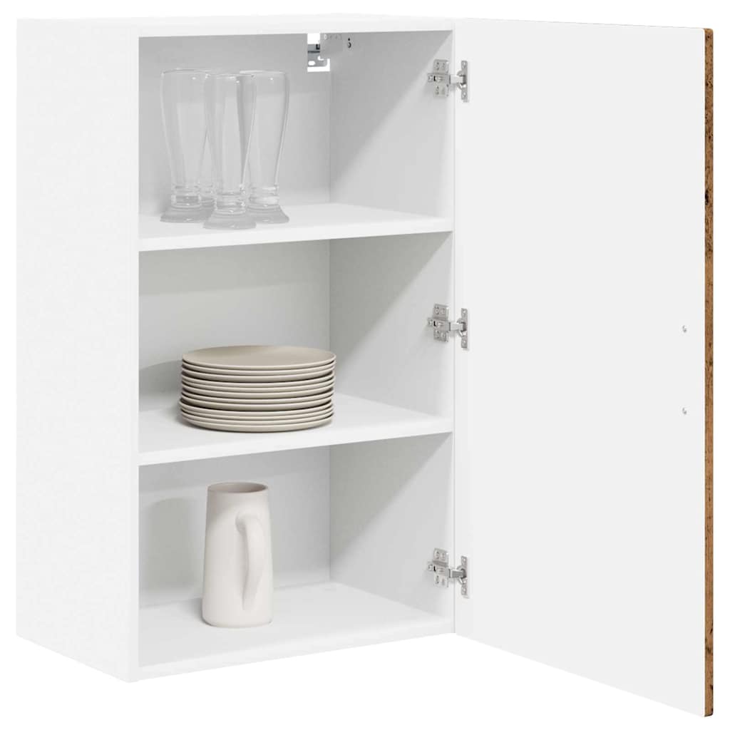 vidaXL Wall Cabinet PORTO Old Wood 50 x 31 x 80 cm Engineered Wood