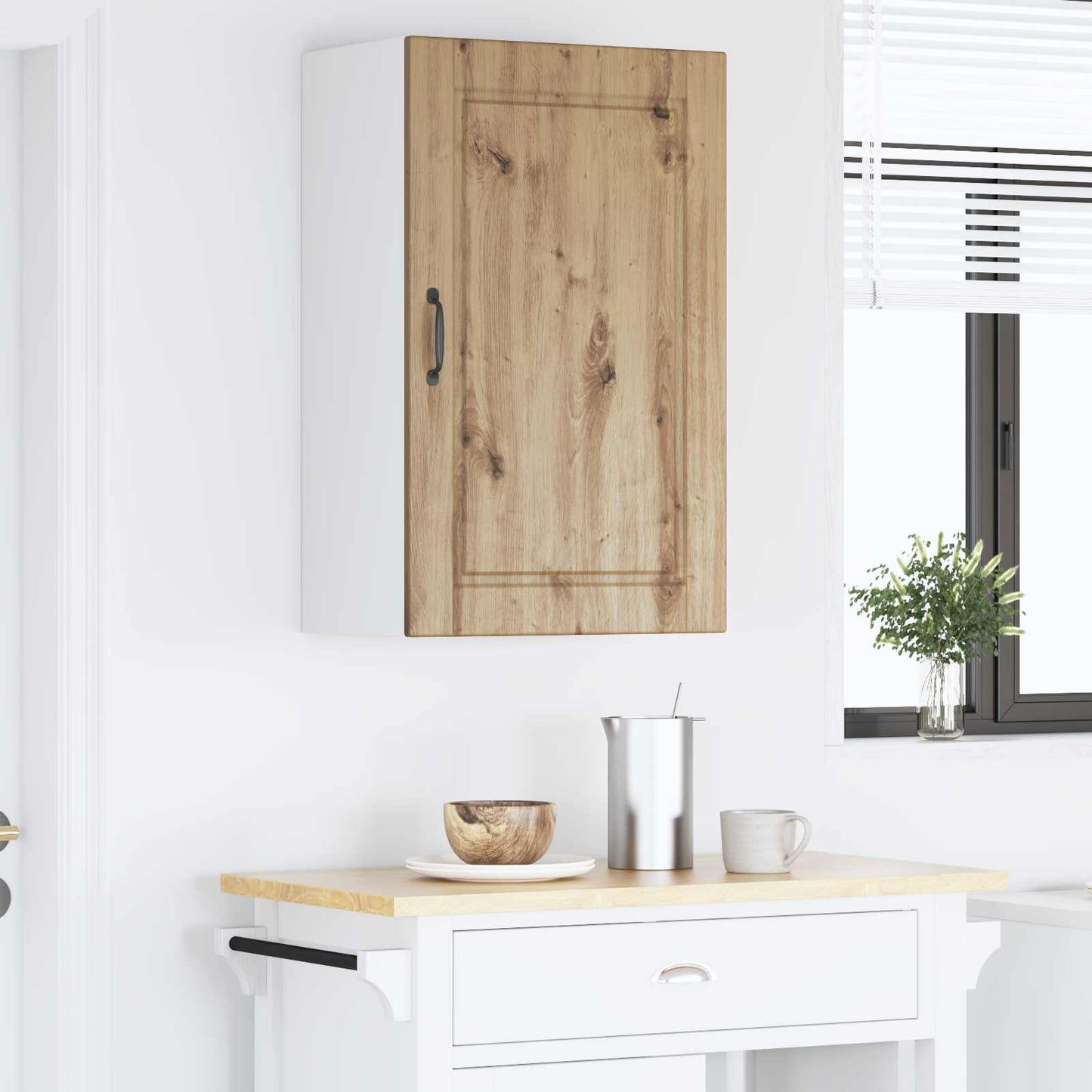 vidaXL Wall Cabinet PORTO Artisan Oak 50 x 31 x 80 cm Engineered Wood