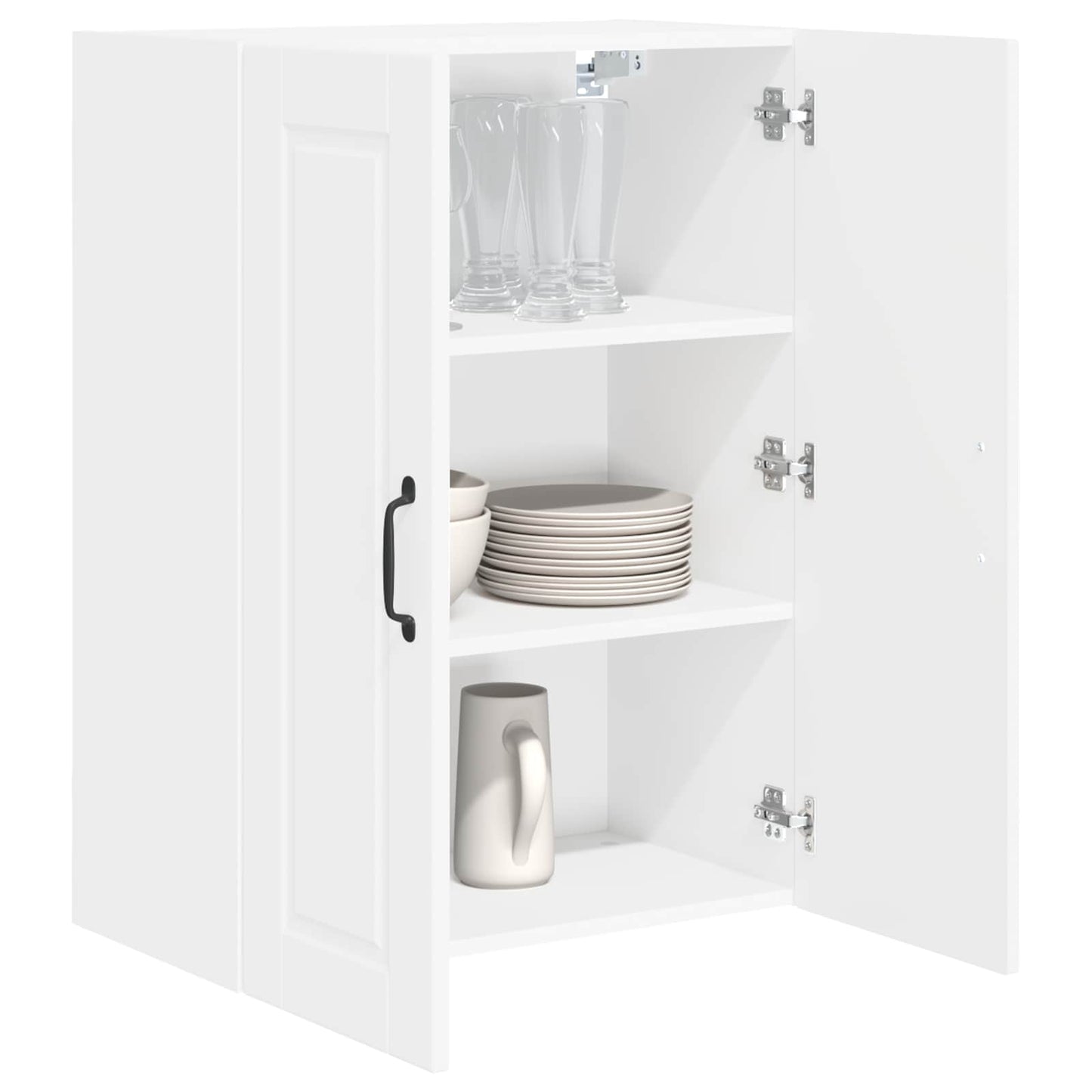 vidaXL Wall Cabinet PORTO White 60 x 31 x 80 cm Engineered Wood