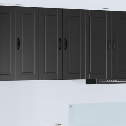 vidaXL Wall Cabinet PORTO Black 60 x 31 x 80 cm Engineered Wood