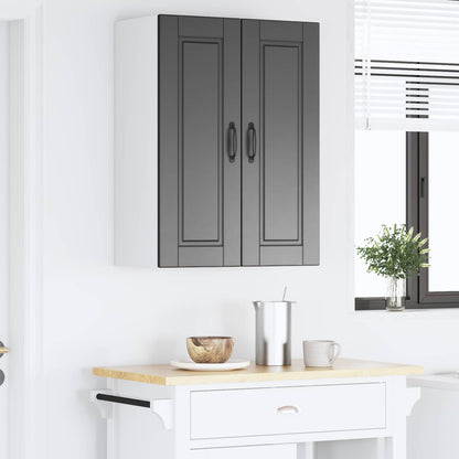 vidaXL Wall Cabinet PORTO Black 60 x 31 x 80 cm Engineered Wood