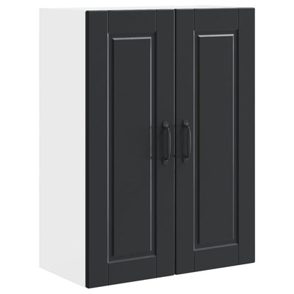 vidaXL Wall Cabinet PORTO Black 60 x 31 x 80 cm Engineered Wood