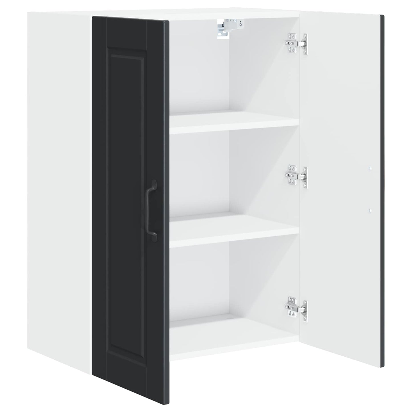 vidaXL Wall Cabinet PORTO Black 60 x 31 x 80 cm Engineered Wood