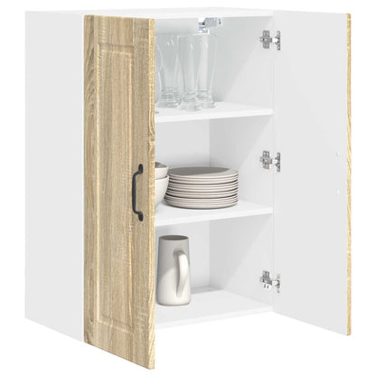 vidaXL Wall Cabinet PORTO Sonoma Oak 60 x 31 x 80 cm Engineered Wood