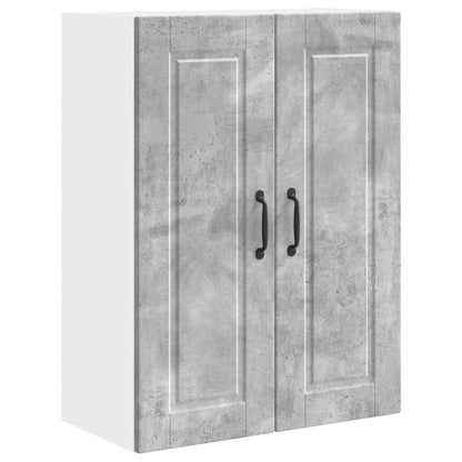 vidaXL Wall Cabinet PORTO Concrete Grey 60 x 31 x 80 cm