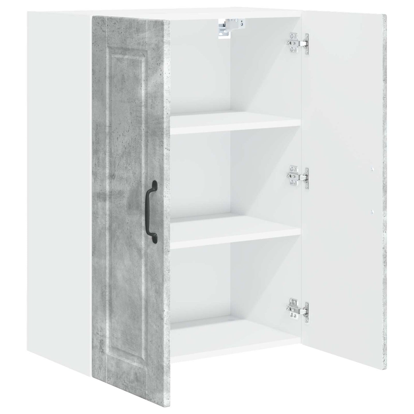 vidaXL Wall Cabinet PORTO Concrete Grey 60 x 31 x 80 cm