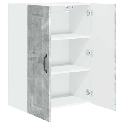 vidaXL Wall Cabinet PORTO Concrete Grey 60 x 31 x 80 cm