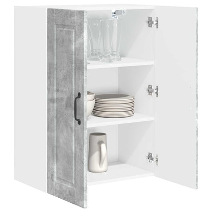 vidaXL Wall Cabinet PORTO Concrete Grey 60 x 31 x 80 cm